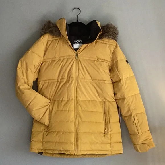 NWT ROXY SNOWBOARD JACKET YELLOW SIZE L - Picture 1 of 14